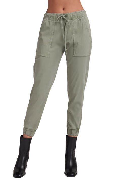 Magic Touch Tie Waist Wide Leg Pants in Olive Green