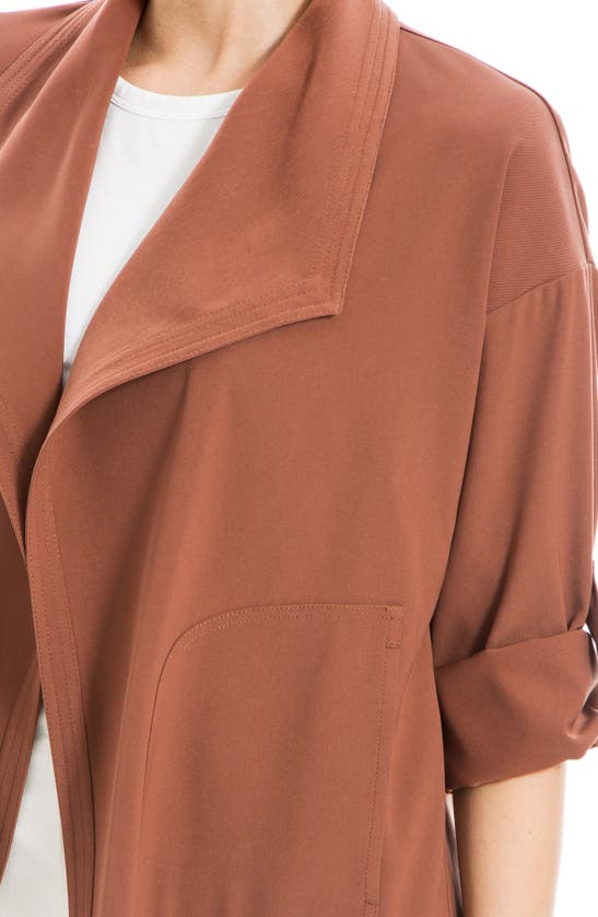 MAX STUDIO MAX STUDIO TWILL DRAPE FRONT SHORT JACKET
