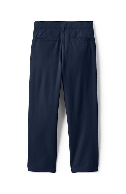 Shop Lands' End Boys Iron Knee Active Chino Pants In Classic Navy