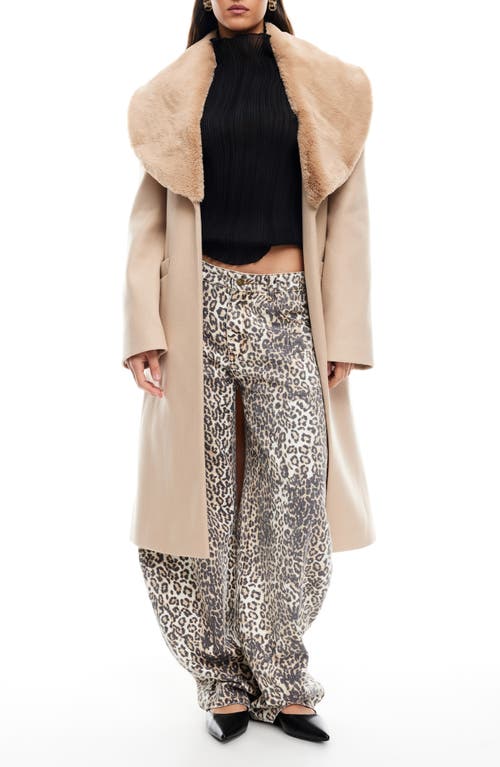 Lioness Endless Belted Coat In Tan