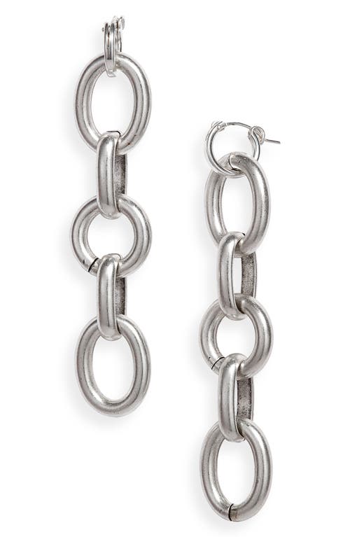 Devon Chain Drop Earrings in Silver