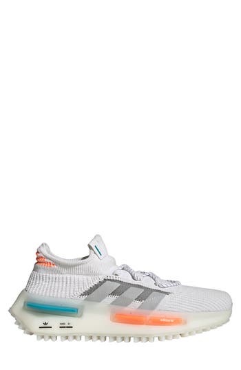 Shop Adidas Originals Adidas Nmd_s1 Sneaker In White/solid Grey/off White
