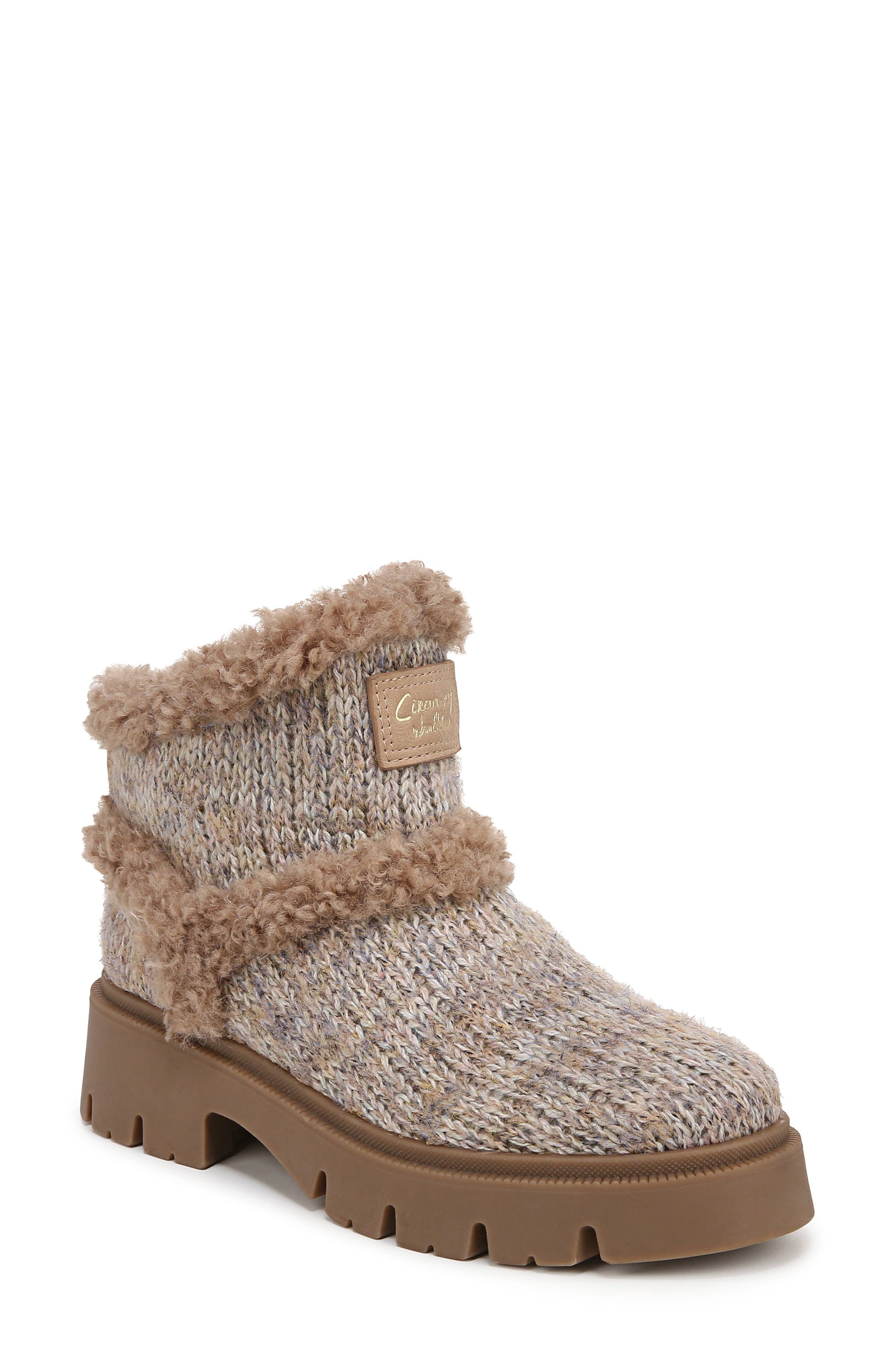 Circus NY by Sam Edelman Clare Faux Fur Lined Bootie in Natural/Nutmeg 