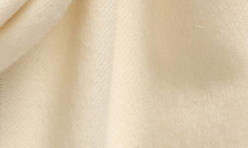 Johnstons Of Elgin Cashmere Fringe Scarf In White