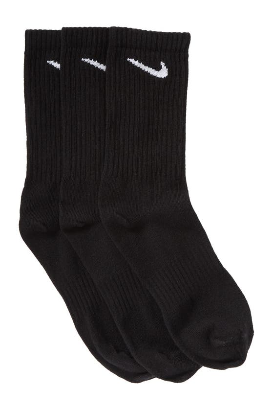 Nike Everyday Lightweighttraining Crew Socks In Black