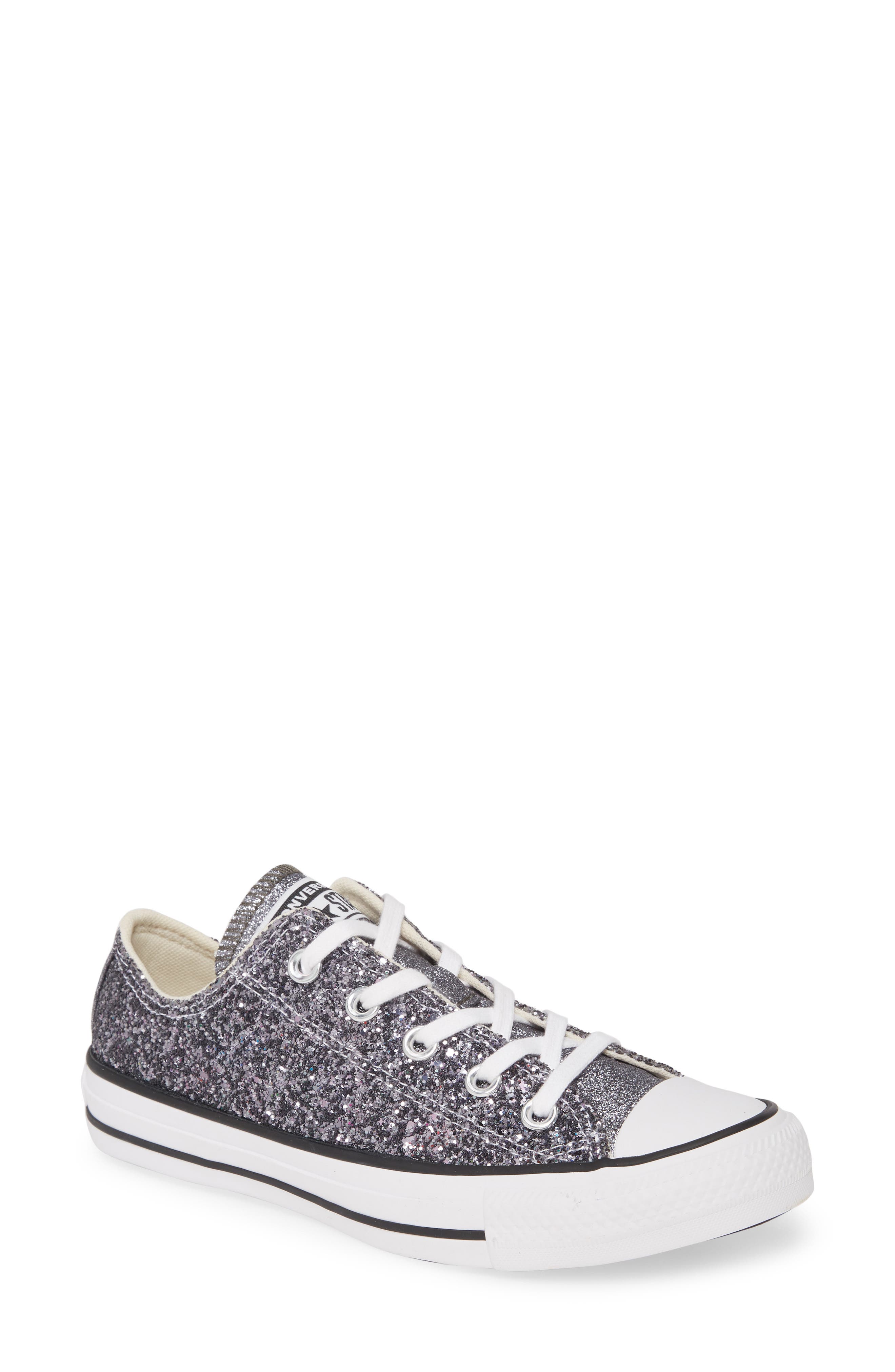 converse black glitter low tops