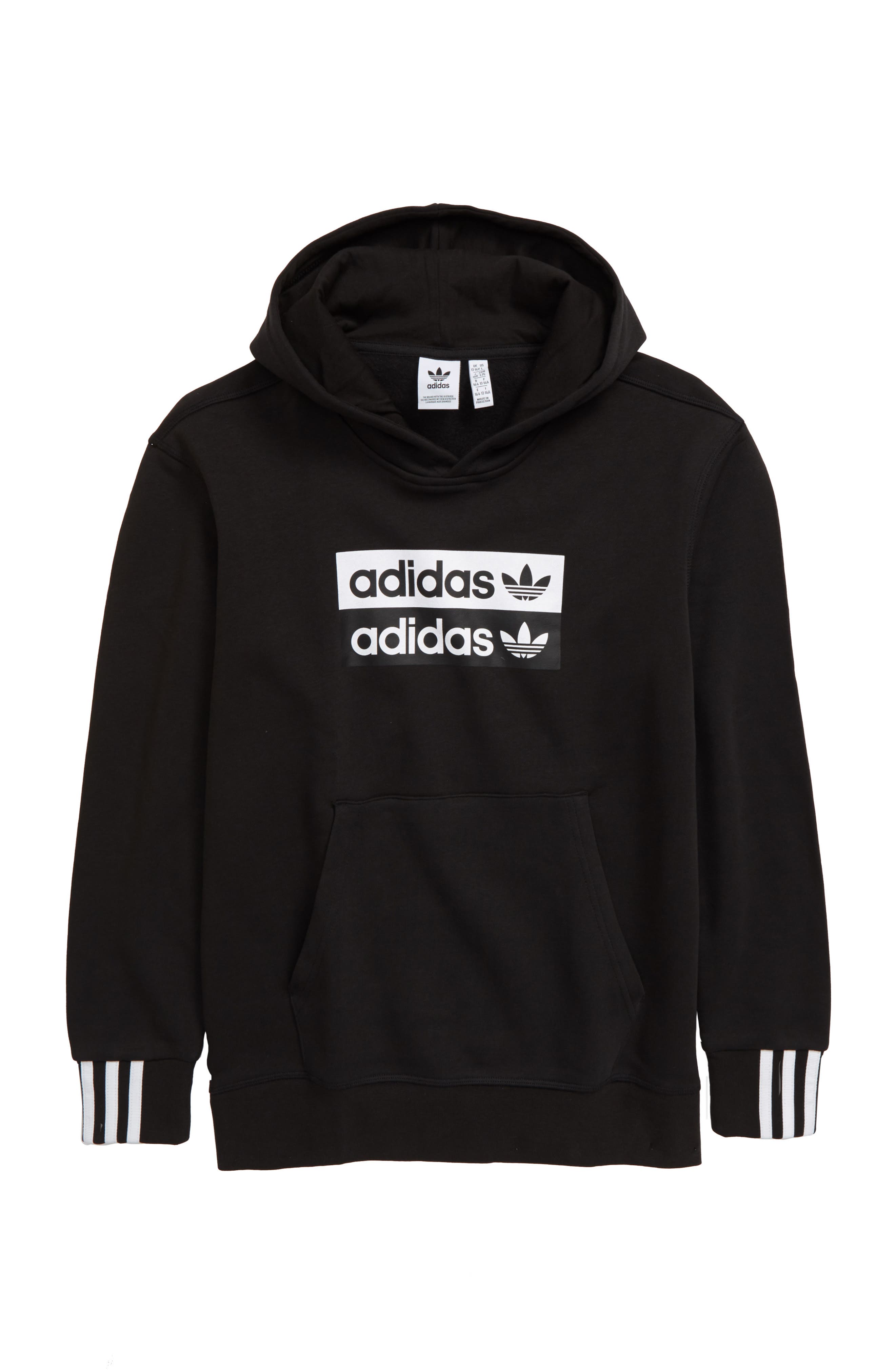 Adidas Originals Kids' Adidas V-ocal Fleece Pullover Hoodie In Black ...