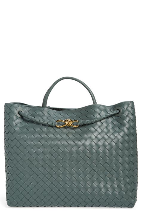 Bottega Veneta Andiamo Small Intreccio Top-Handle Bag