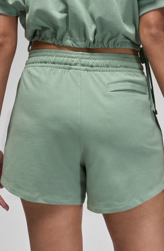 Shop Jordan Solid Knit Shorts In Jade Smoke