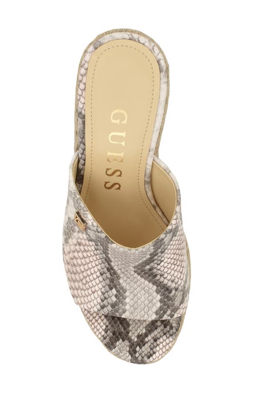 Shop Guess Evba Espadrille Platform Wedge Sandal In Taupe/grey