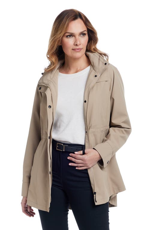 Gallery Water Resistant Packable Jacket In Mushroom