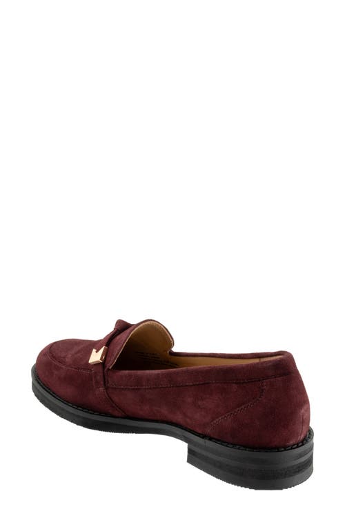 Shop Trotters Femi Loafer In Oxblood Suede