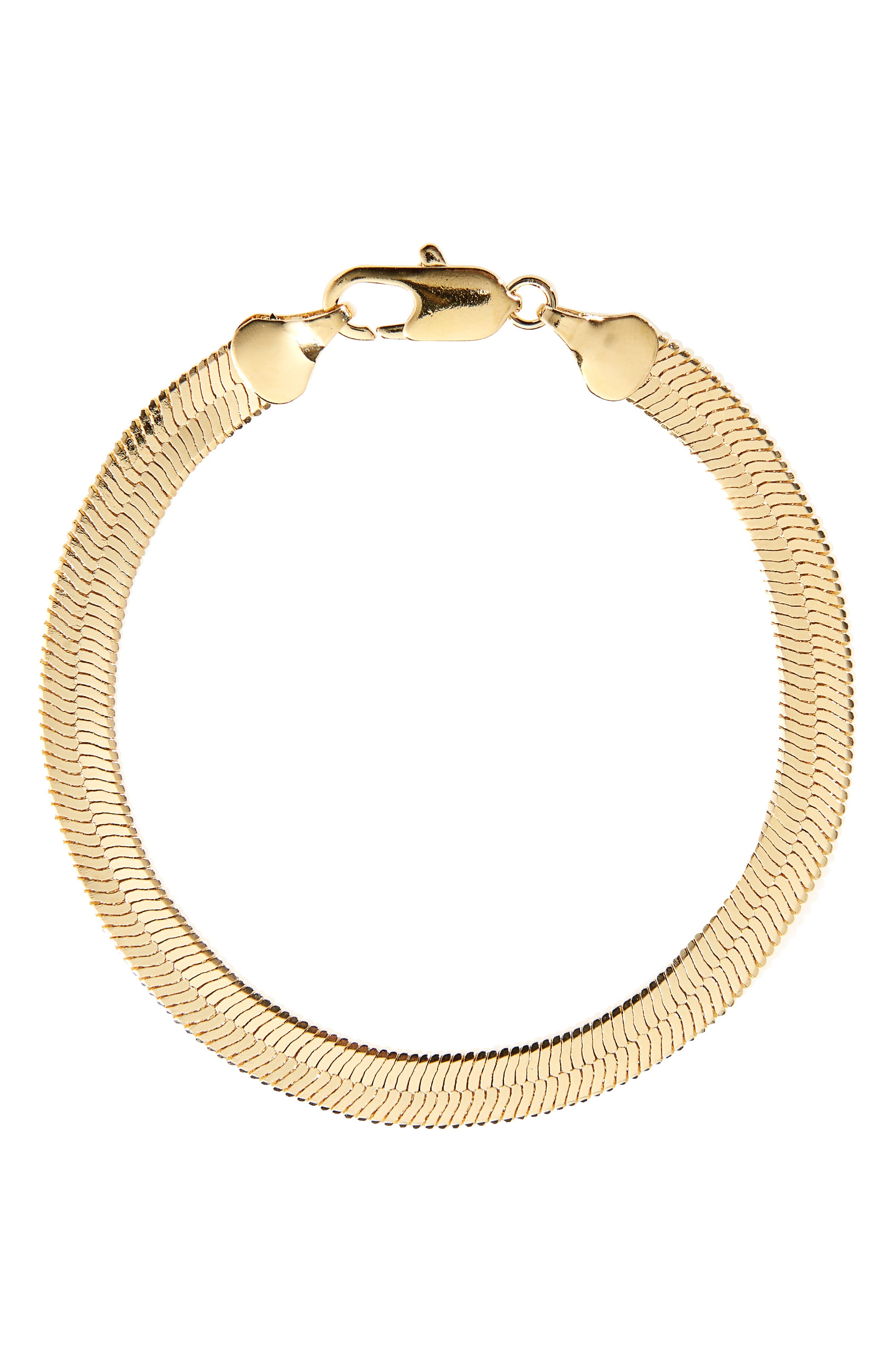Laura Lombardi Omega Chain Bracelet in Brass at Nordstrom, Size 7 Us