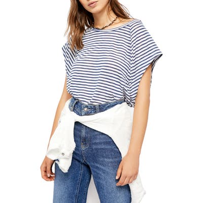 Free People Halo Stripe Tee, Blue