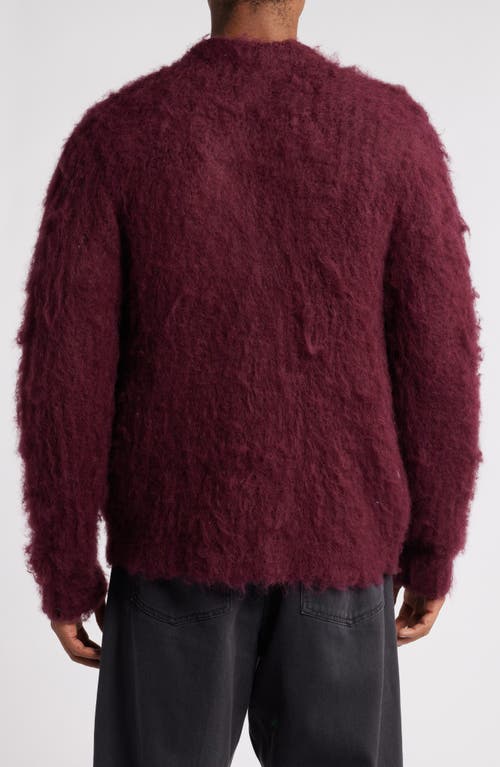 Shop Obey Patron Cardigan In Zinfandel