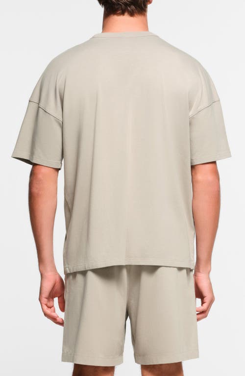 Shop Skims Oversize Stretch Crewneck T-shirt In Shale