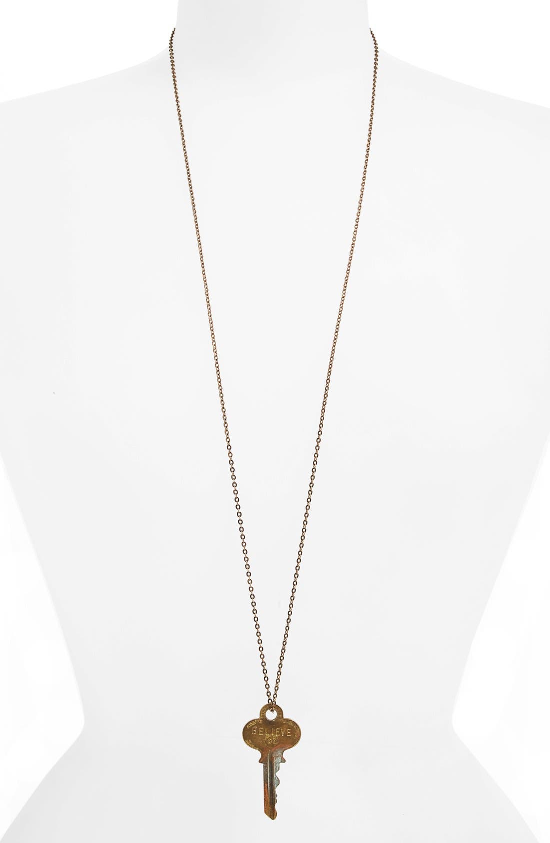 The Giving Keys 36inch Oxidized Brass Key Pendant Necklace Nordstrom