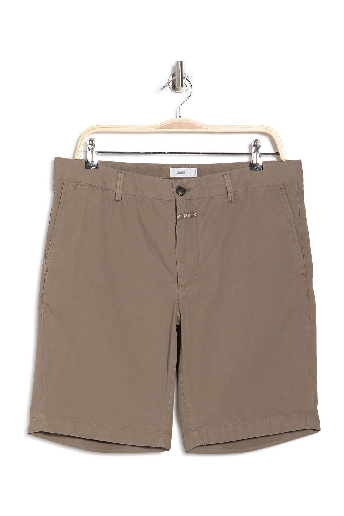 Closed Classic Solid Shorts In 638 Soft Khaki