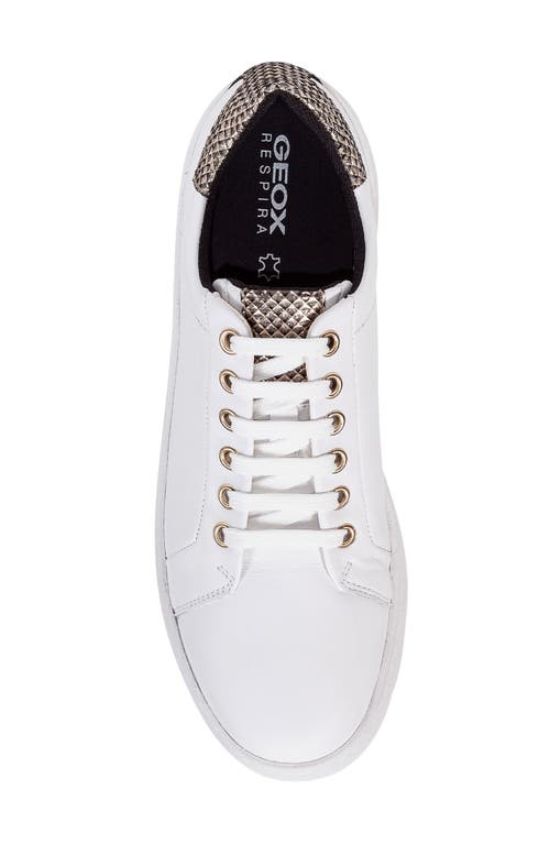 Shop Geox Skyely Low Top Sneaker In White Gold