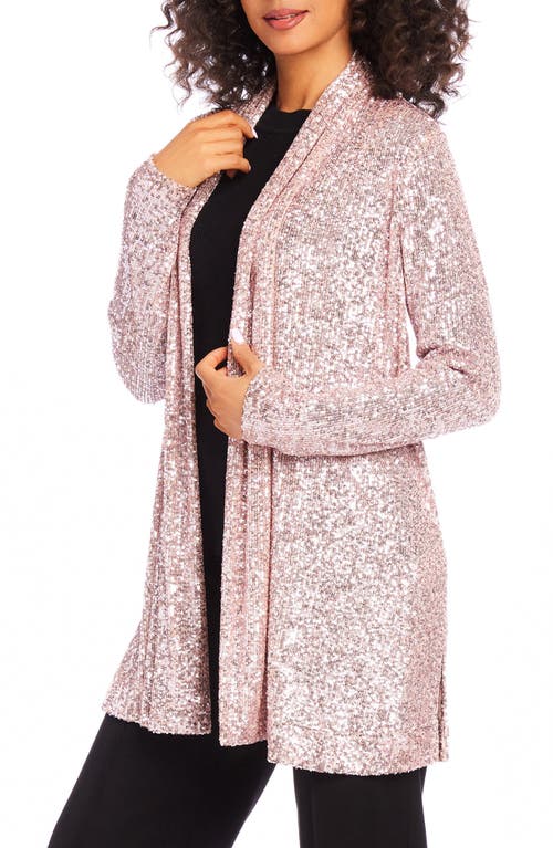 Karen Kane Sequin Jacket In Pink