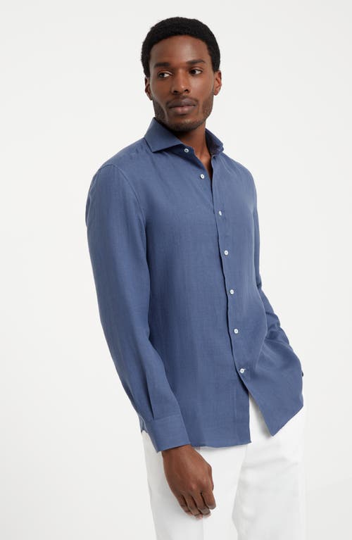 Shop Brunello Cucinelli Easy Fit Shirt In Blue