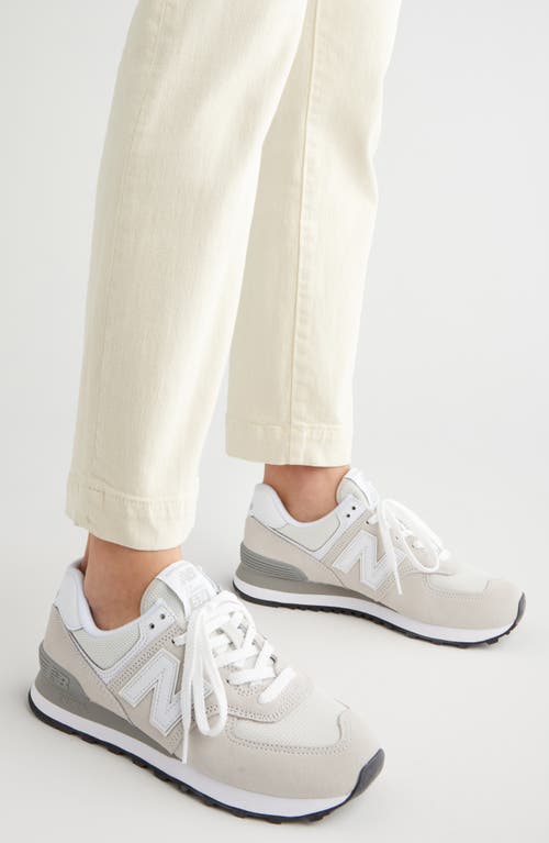 Shop New Balance 574 Sneaker In Nimbus Cloud/white