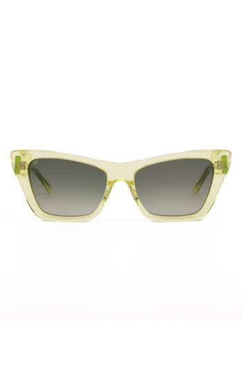 Shop Sito Shades Wonderland 54mm Gradient Standard Cat Eye Sunglasses In Limeade/dusk Gradient