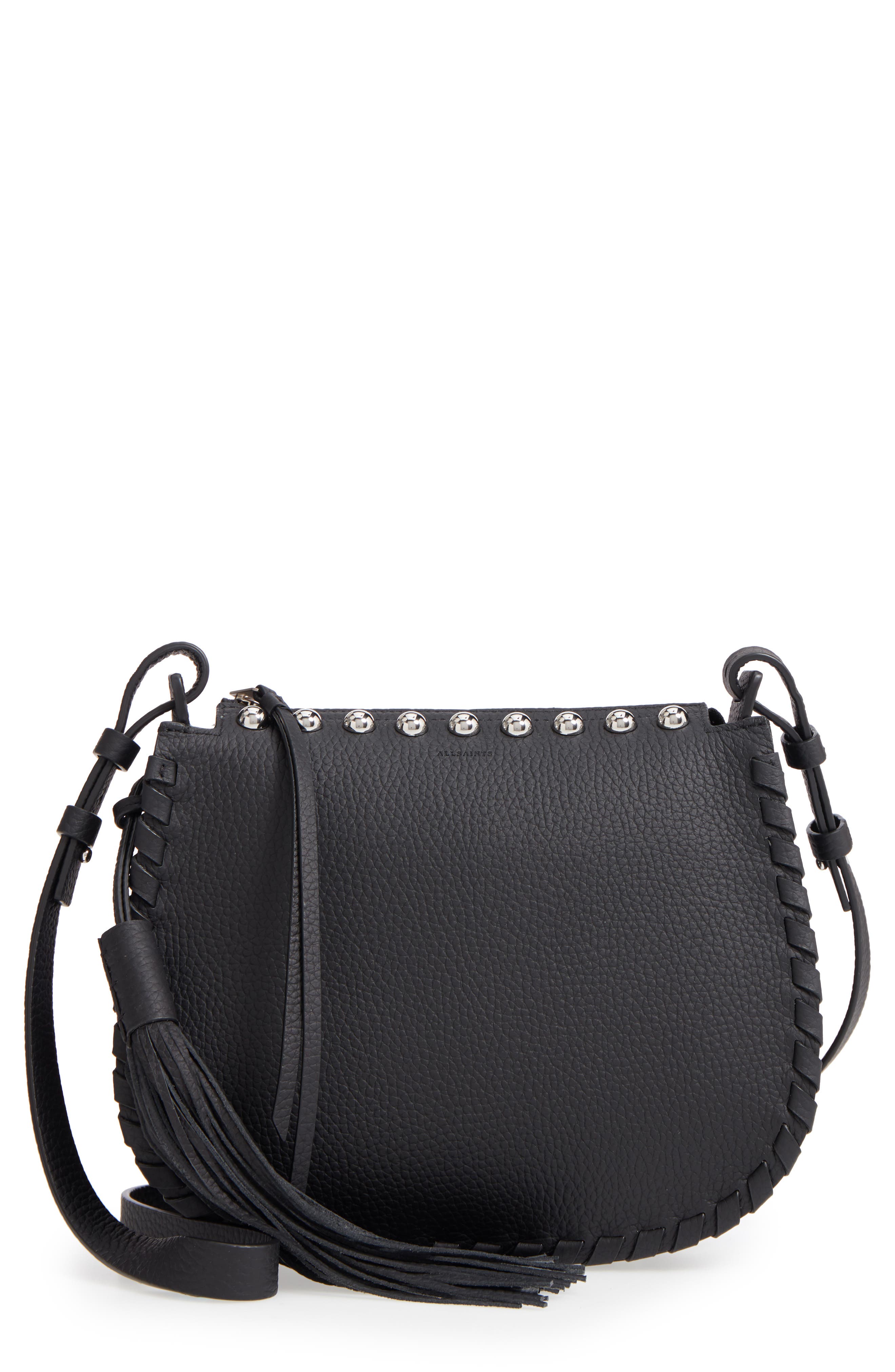 allsaints cami leather shoulder bag