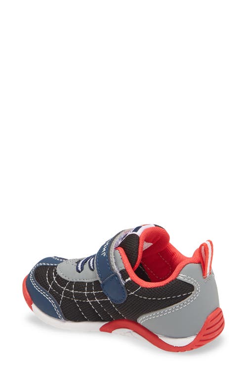 Shop Tsukihoshi Kids' Kaz Washable Sneaker In Navy/red