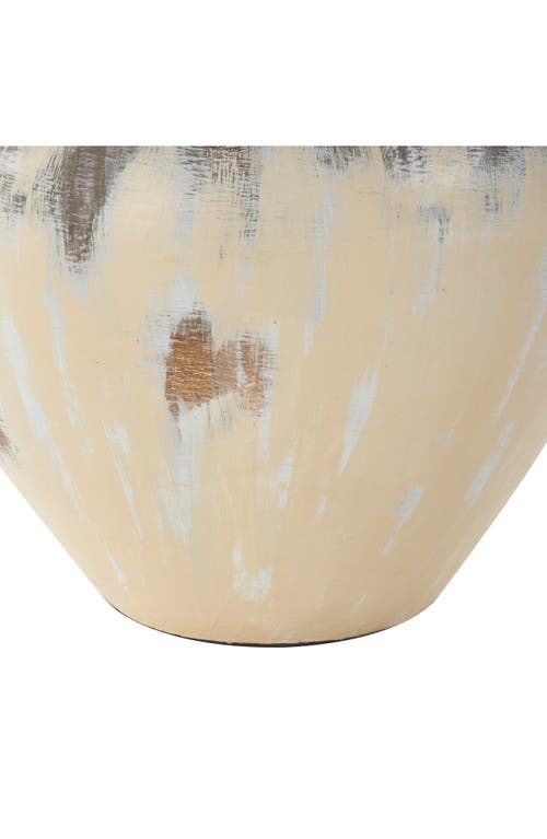 Ginger Birch Studio Cream Ceramic Vase In Cream