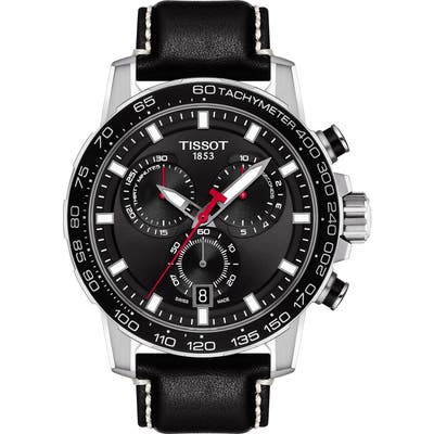 Tissot Supersport Chronograph Leather Strap Watch, 45.5mm