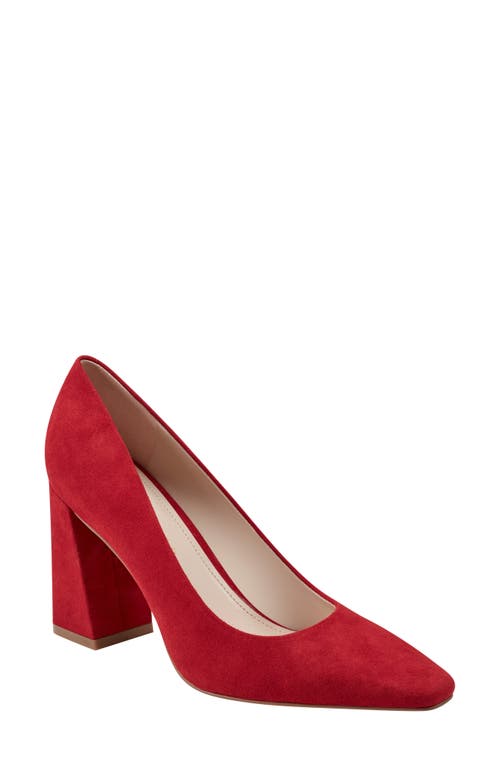 Shop Marc Fisher Ltd Yalina Pointed Toe Block Heel Pump In Medium Red