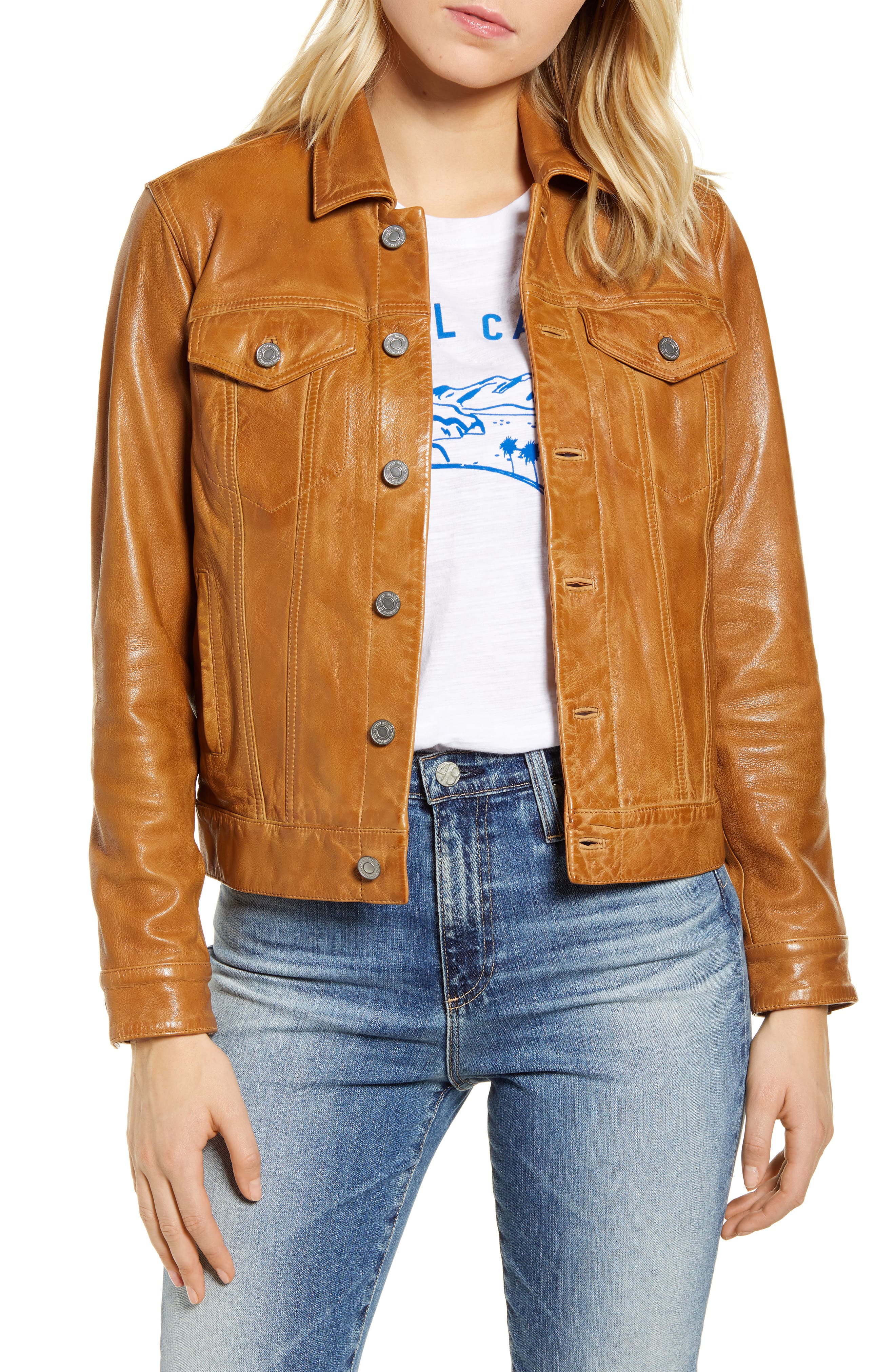 Lucky Brand | Leather Trucker Jacket 