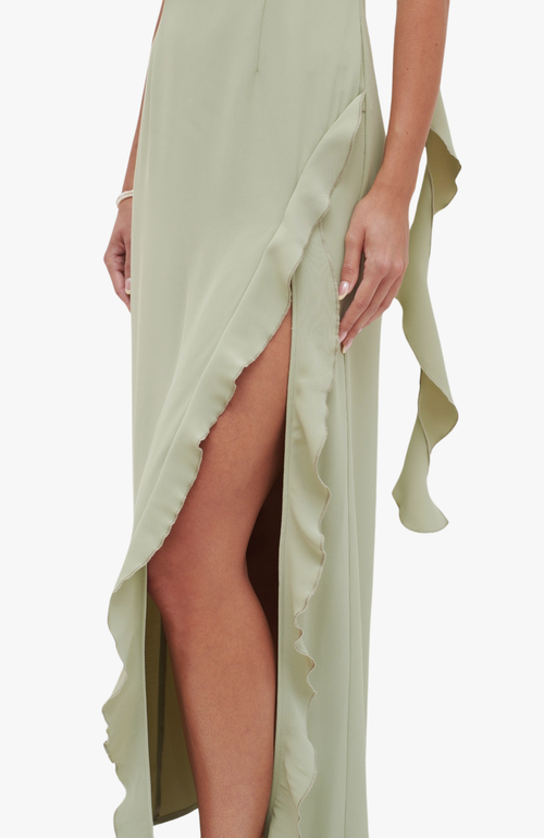 Shop Nanas Nana's Sophia Maxi Dress In Matcha Green