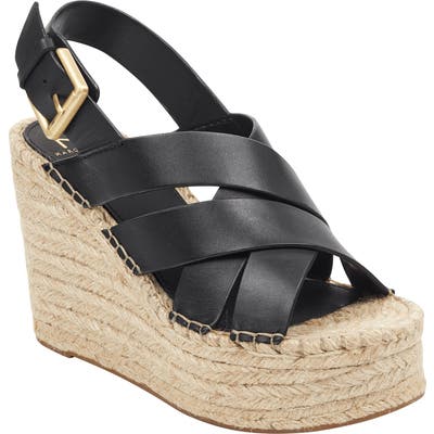 Marc Fisher Ltd Alenni Platform Wedge Sandal- Black