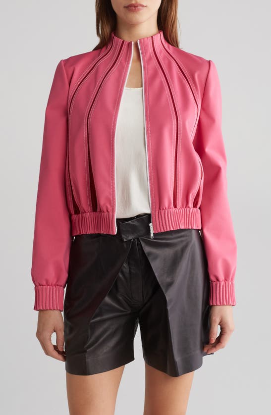 Valentino Techno Contrast Track Jacket In Pink