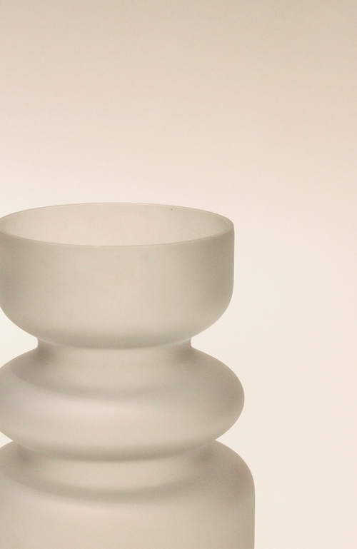 Osmos Studio Elsa Vase In Frosted Grey