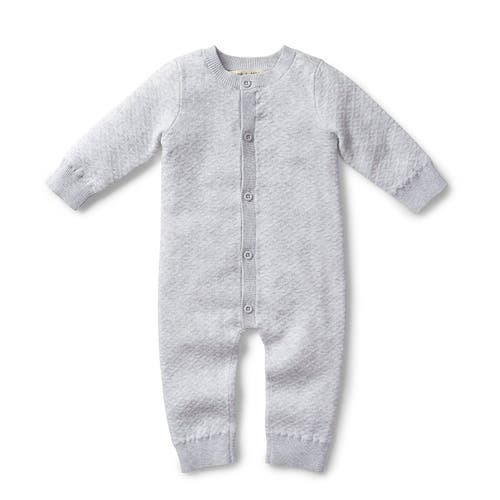 Hope & Henry Baby Jacquard Romper In Grey