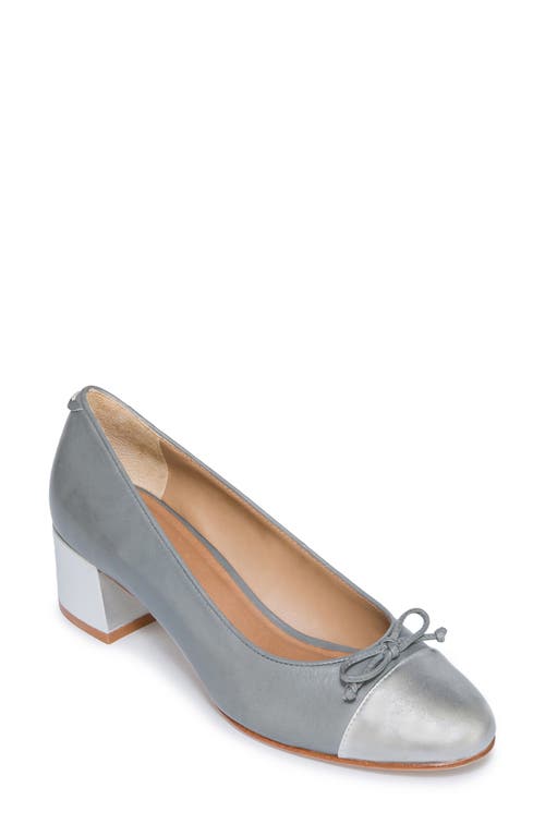 Marisol Cap Toe Pump in Storm /Silver