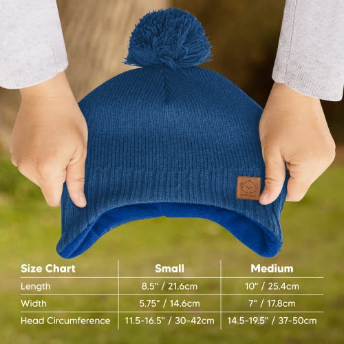 Keababies Muff Knitted Beanie In Cobalt