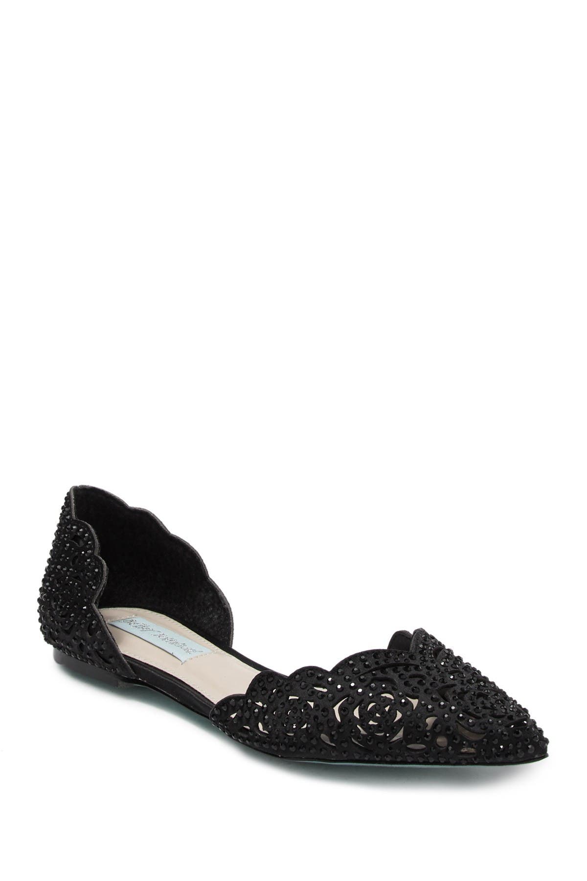 blue by betsey johnson lucy embellished flats