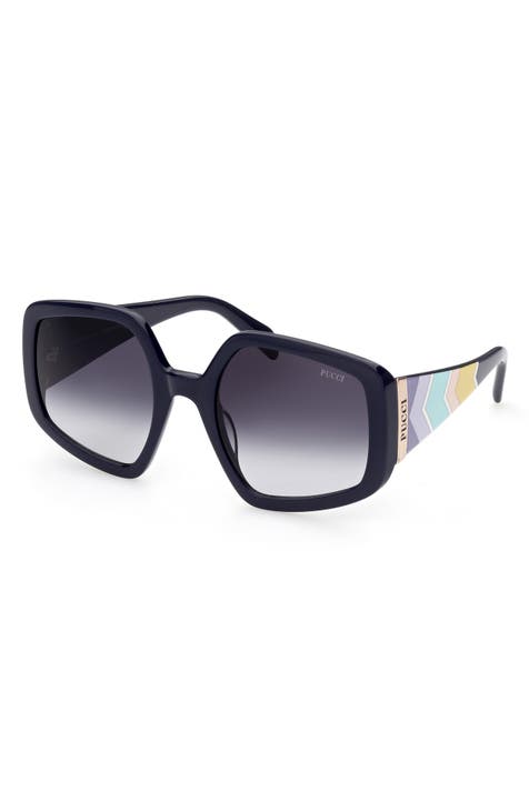  Emilio Pucci Women's Modern Standard Sunglasses, 005, 55 :  Clothing, Shoes & Jewelry