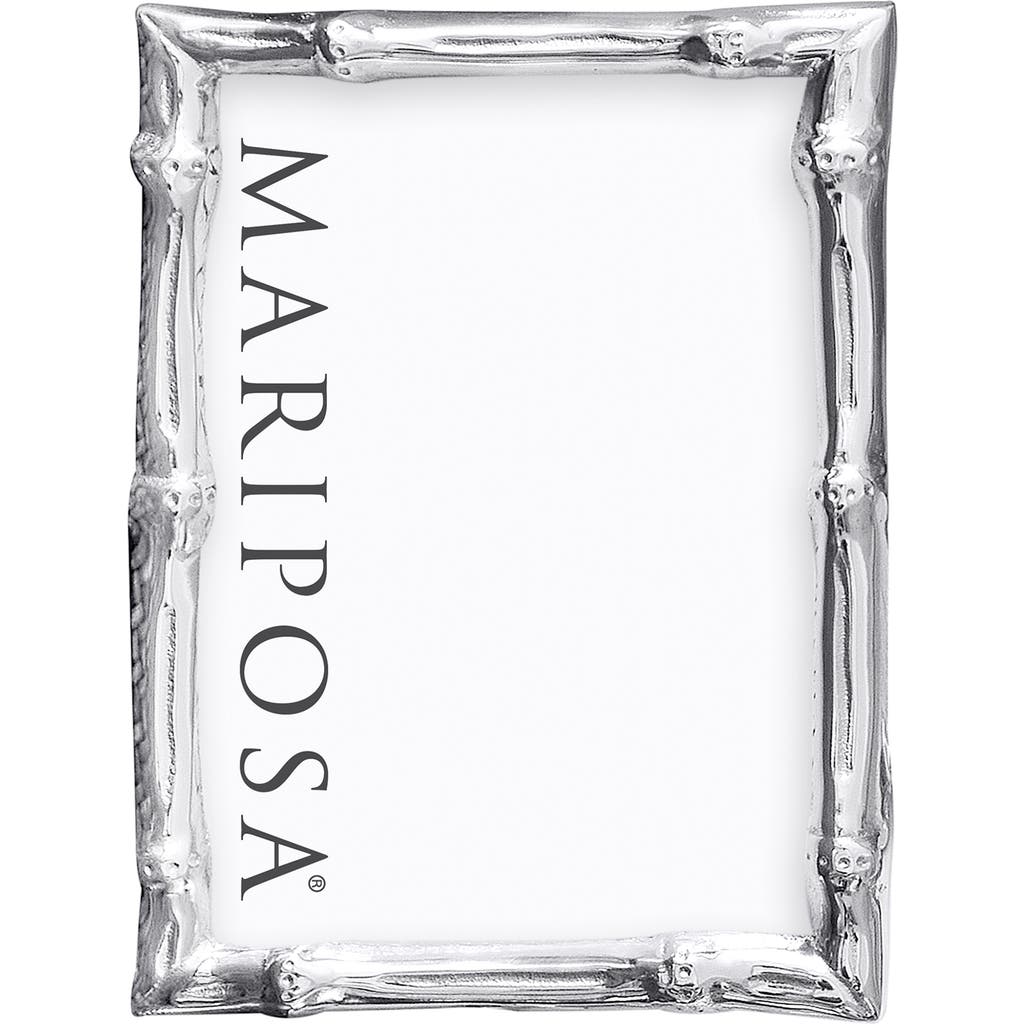 Mariposa Bamboo Look Silvertone Frame, 4 X 6 In Silver
