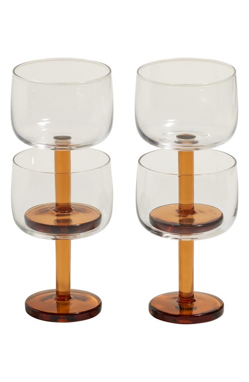 Our Place Set of 4 Party Coupe Glasses in Clear/Sunset at Nordstrom, Size One Size Oz