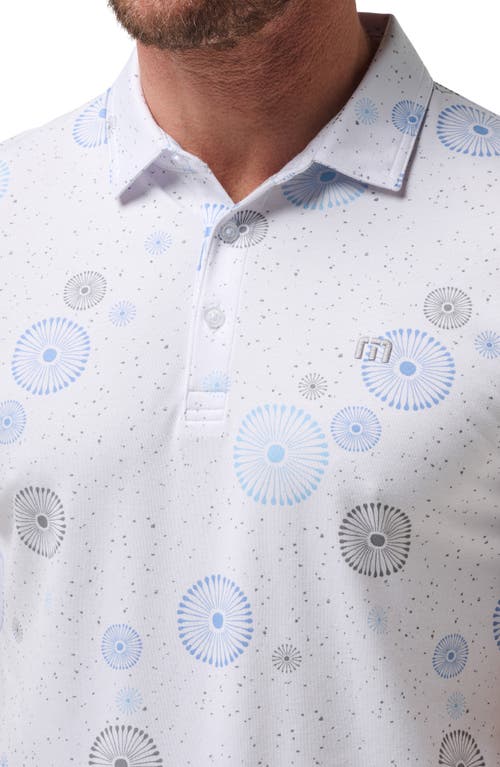 Travismathew Caught Inside Medallion Print Polo In White