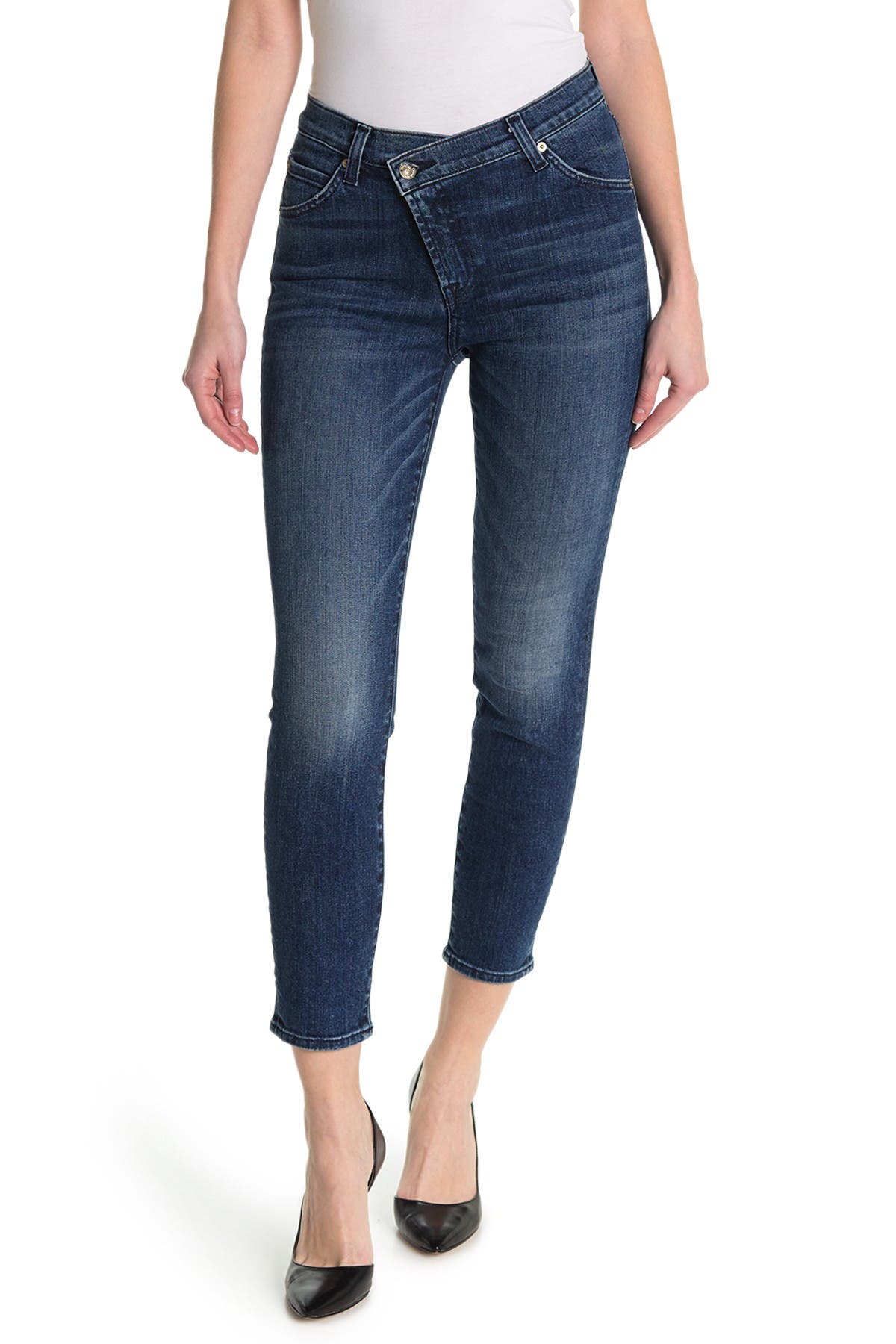 7 For All Mankind | Asymmetrical Ankle Cut Skinny Jeans | Nordstrom Rack