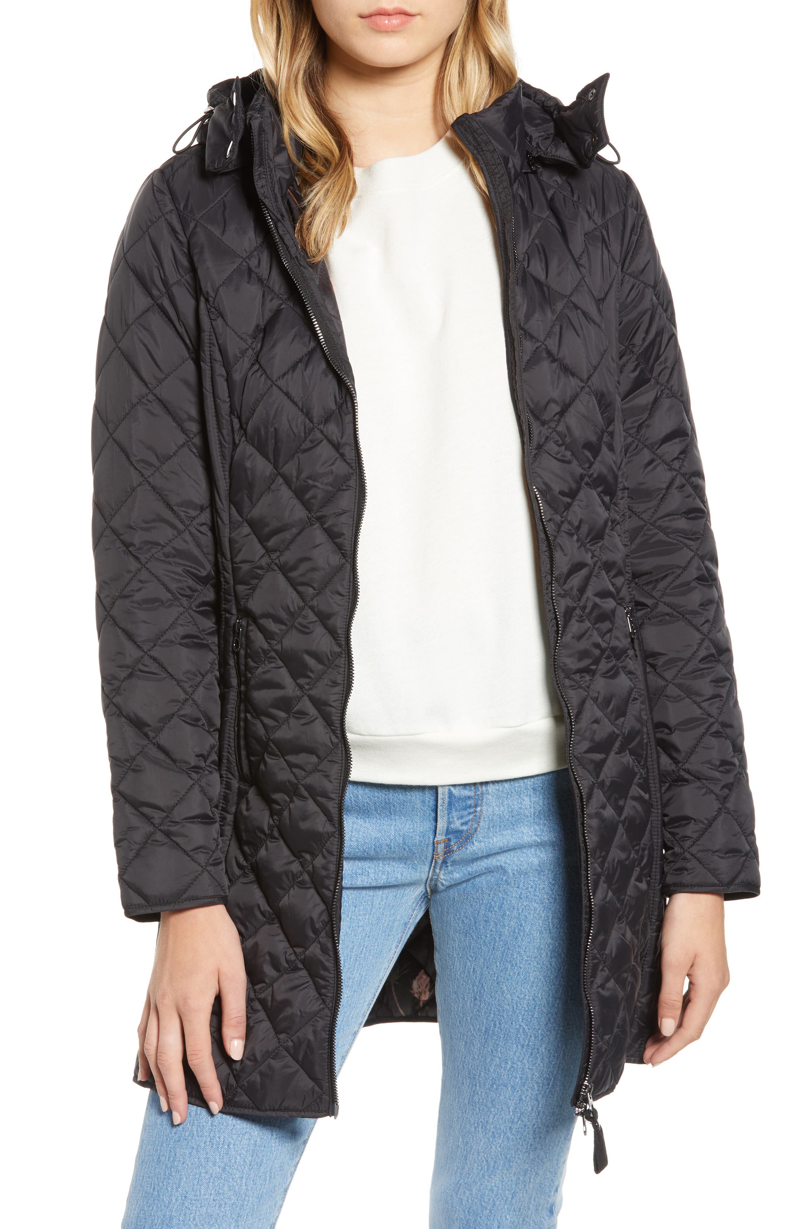 Joules | Chatham Hooded Longline Quilted Jacket | Nordstrom Rack
