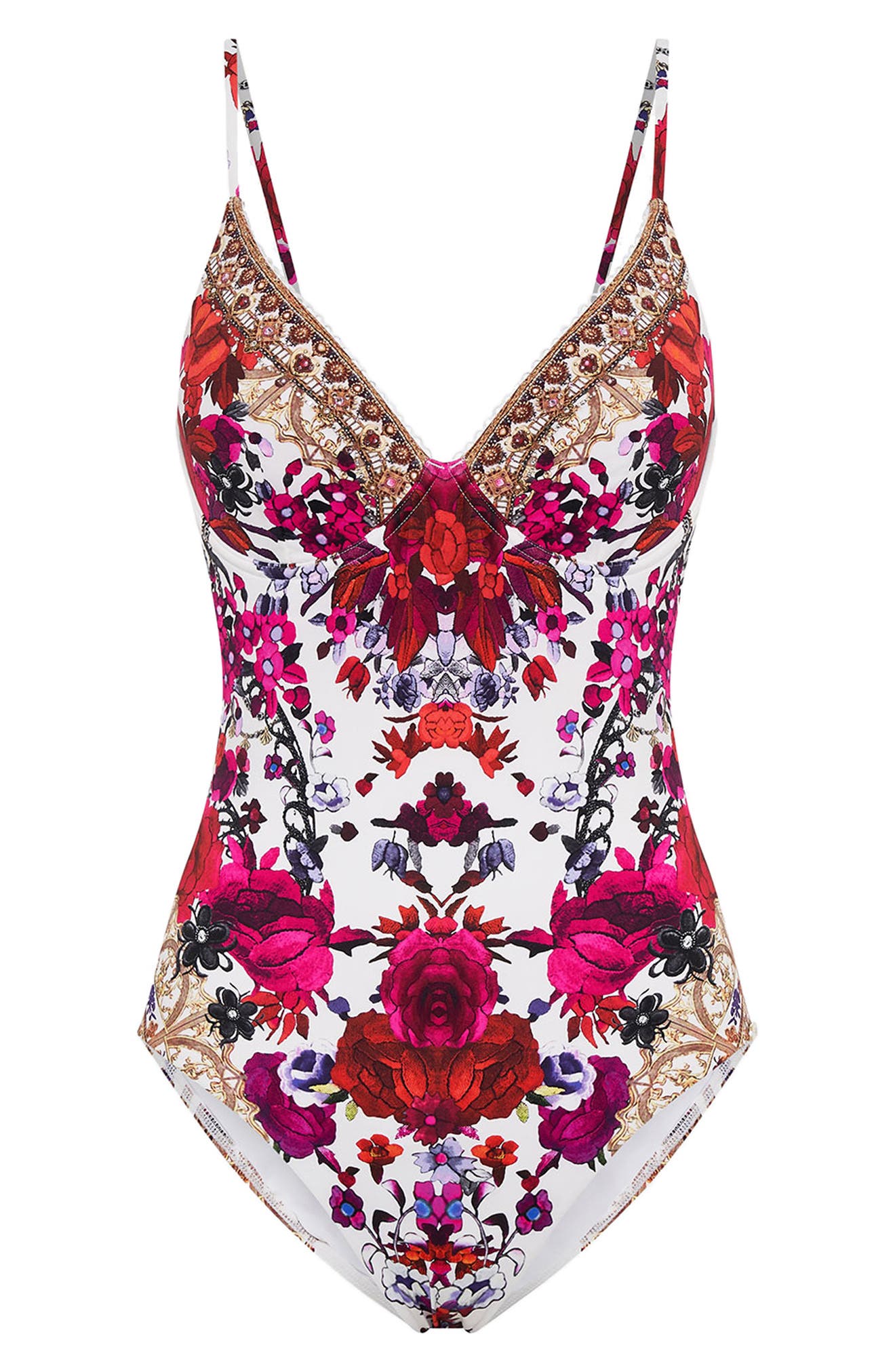 Camilla Reign Of Roses Underwire One Piece Swimsuit Nordstrom