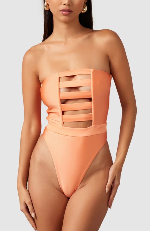 Shop Mbm Swim Zen One-piece Swimsuit In Coral