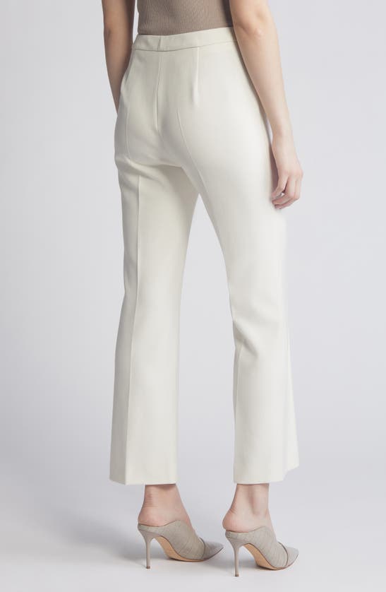 Shop Hugo Boss Boss Tizora Crop Pants In Soft Cream